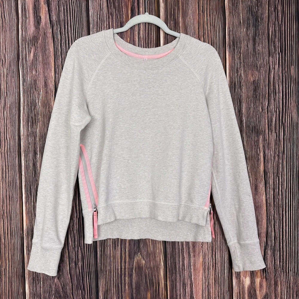 Lululemon Rejuvenate Pullover Sweatshirt Side Zip Heather Gray Top Size 6